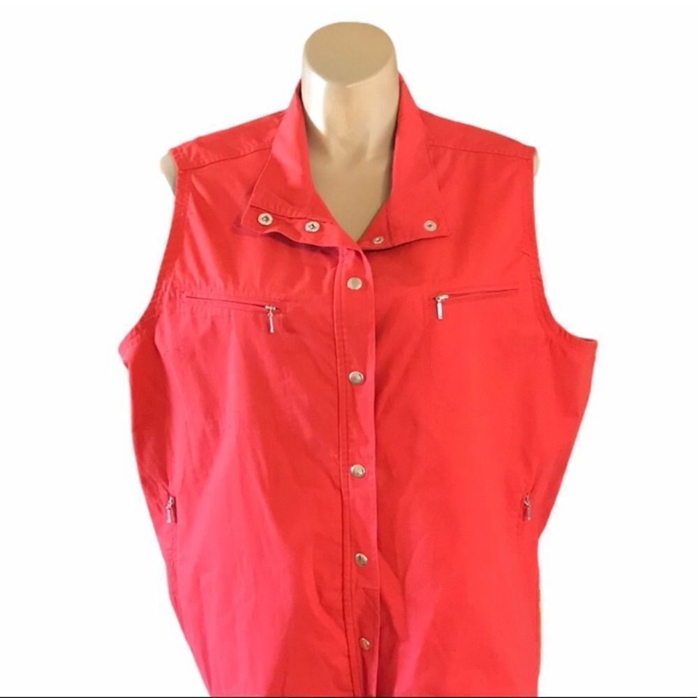Blair 3X 100% Cotton Vest Burnt Orange NWOT
